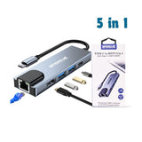 Speed-X 5-in-1 USB-C Hub 4K HDMI USB 3.0 5Gbps PD Charging Pakistan