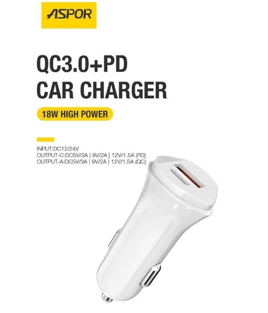 Aspor Car charger a907