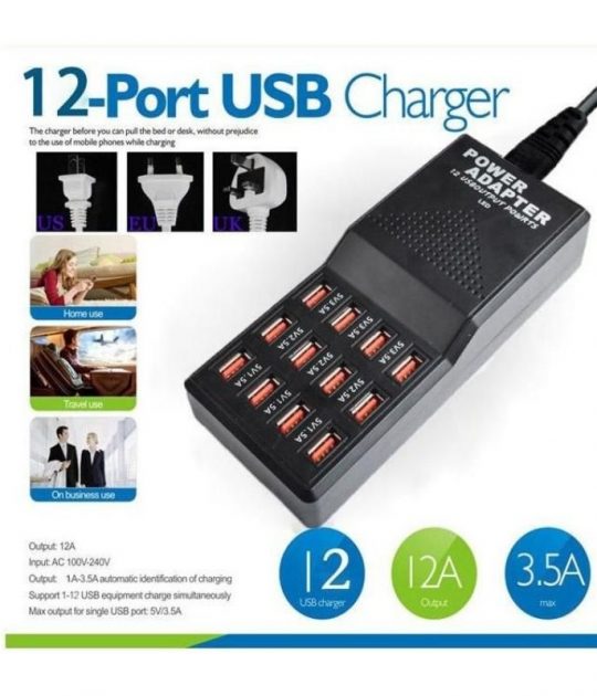 DC to USB*12 Ports Fast Charger